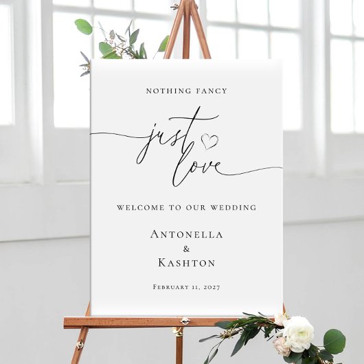 Modern minimalist Nichts Fancy Nur Liebe Willkomme Poster