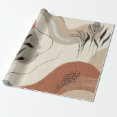 Modern Minimalist Organic Abstract Shapes Pattern Geschenkpapier (Ungerollt)