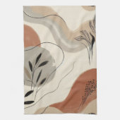 Modern Minimalist Organic Abstract Shapes Pattern Geschirrtuch (Vertikal)
