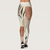 Modern Minimalist Organic Abstract Shapes Pattern Leggings (Rückseite)