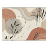 Modern Minimalist Organic Abstract Shapes Pattern Tischdecke (Vorderseite (Horizontal))
