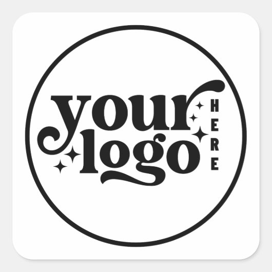Modern Minimalist Packaging Company Logo Label Quadratischer Aufkleber (Vorderseite)
