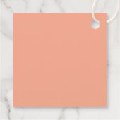 Modern Minimalist Peach Birthday  Geschenkanhänger (Rückseite)