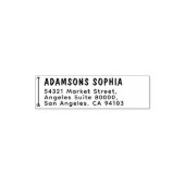 Modern Minimalist Personal Name & Address Permastempel (Design)