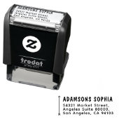 Modern Minimalist Personal Name & Address Permastempel
