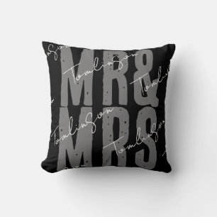 Modern minimalist personalisierte Herr und Frau  Kissen