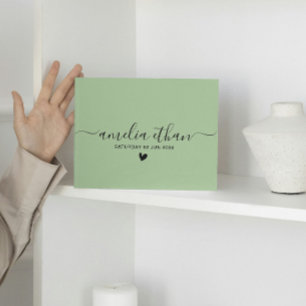 Modern minimalist personalisierte Hochzeiten Salbe Gästebuch