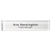 Modern Minimalist Personalized Desk Name Plate  Namensplakette (Vorderseite)
