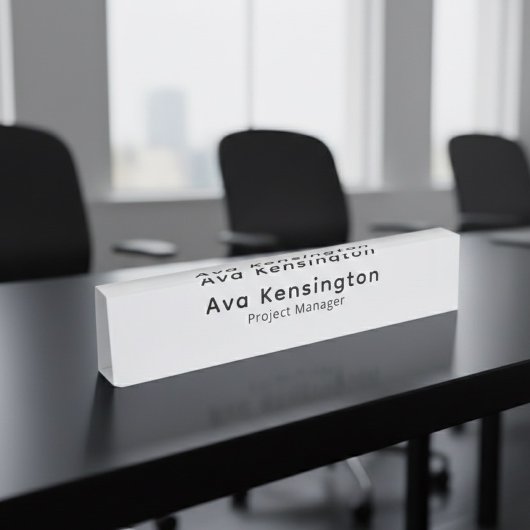 Modern Minimalist Personalized Desk Name Plate  Namensplakette