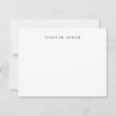Modern Minimalist Personalized Name Stationery Mitteilungskarte (Vorderseite)