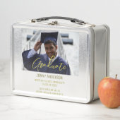 Modern Minimalist Photo and Script Metall Brotdose (Beispiel)