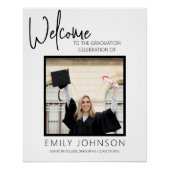 Modern Minimalist Photo Graduation Welcome Sign Poster (Vorderseite)