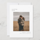 Modern Minimalist Photo Save the Date Card (Vorderseite)