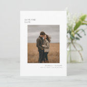 Modern Minimalist Photo Save the Date Card (Stehend Vorderseite)