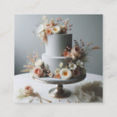 Modern Minimalist Photo & Socials Bakery Quadratische Visitenkarte (Rückseite)