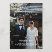 Modern minimalist photo wedding  einladung (Vorderseite)