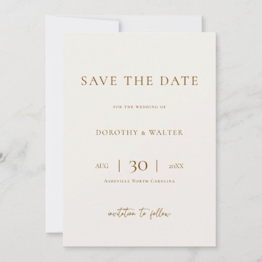 Modern Minimalist Photo Wedding Save the Date (Vorderseite)