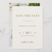 Modern Minimalist Photo Wedding Save the Date (Vorne/Hinten)