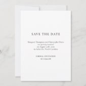 Modern Minimalist Photo Wedding Save the Date (Rückseite)