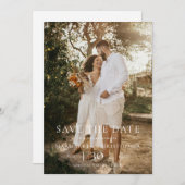 Modern Minimalist Photo Wedding Save the Date (Vorne/Hinten)