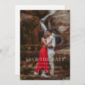Modern Minimalist Photo Wedding Save the Date (Vorne/Hinten)