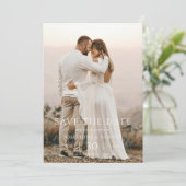 Modern Minimalist Photo Wedding Save the Date (Stehend Vorderseite)
