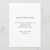 Modern Minimalist Photo Wedding Save the Date (Rückseite)