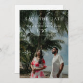 Modern Minimalist Photo Wedding Save the Date (Vorne/Hinten)