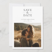 Modern Minimalist Photo Wedding Save the Date (Vorderseite)