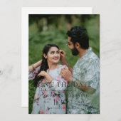 Modern Minimalist Photo Wedding Save the Date (Vorne/Hinten)