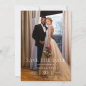 Modern Minimalist Photo Wedding Save the Date (Vorderseite)