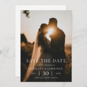 Modern Minimalist Photo Wedding Save the Date (Vorne/Hinten)