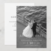 Modern Minimalist Photo Wedding Save the Date (Vorne/Hinten)