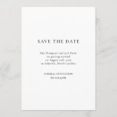 Modern Minimalist Photo Wedding Save the Date (Rückseite)