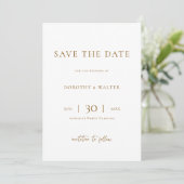 Modern Minimalist Photo Wedding Save the Date (Stehend Vorderseite)