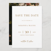 Modern Minimalist Photo Wedding Save the Date (Vorne/Hinten)