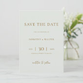 Modern Minimalist Photo Wedding Save the Date (Stehend Vorderseite)