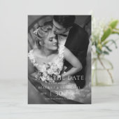 Modern Minimalist Photo Wedding Save the Date (Stehend Vorderseite)