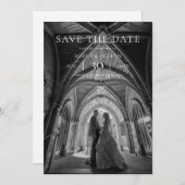 Modern Minimalist Photo Wedding Save the Date (Vorne/Hinten)
