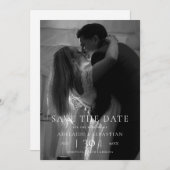 Modern Minimalist Photo Wedding Save the Date (Vorne/Hinten)