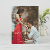 Modern Minimalist Photo Wedding Save the Date (Stehend Vorderseite)