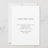Modern Minimalist Photo Wedding Save the Date (Rückseite)