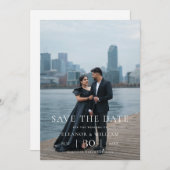 Modern Minimalist Photo Wedding Save the Date (Vorne/Hinten)