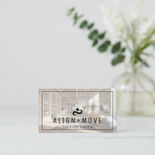 Modern Minimalist Photos Personal Trainer & Coach Visitenkarte (Stehend Vorderseite)