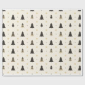 modern Minimalist PINE TREE black and soft pink  Geschenkpapier (Flach)