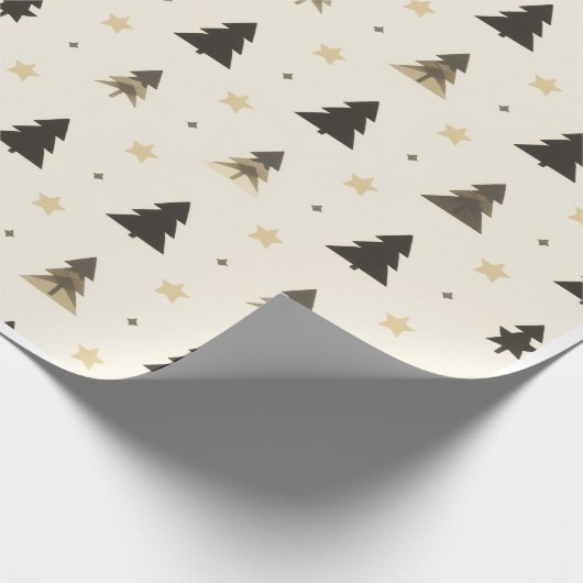 modern Minimalist PINE TREE black and soft pink  Geschenkpapier (Ecke)