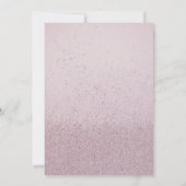Modern Minimalist Pink and Gold Wedding Invitation Einladung (Rückseite)