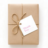 Modern Minimalist Pink Birthday  Geschenkanhänger