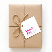 Modern Minimalist Pink Birthday  Geschenkanhänger