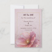 Modern Minimalist Pink Gold Wedding Save the Date (Vorderseite)